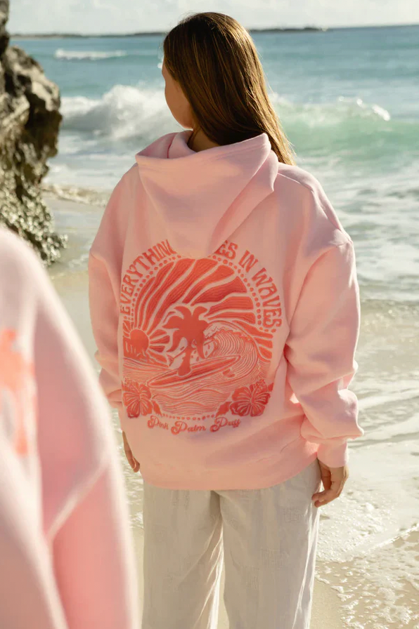 OceanGlow - Veste à capuche inspirée du coucher de soleil et de l'océan