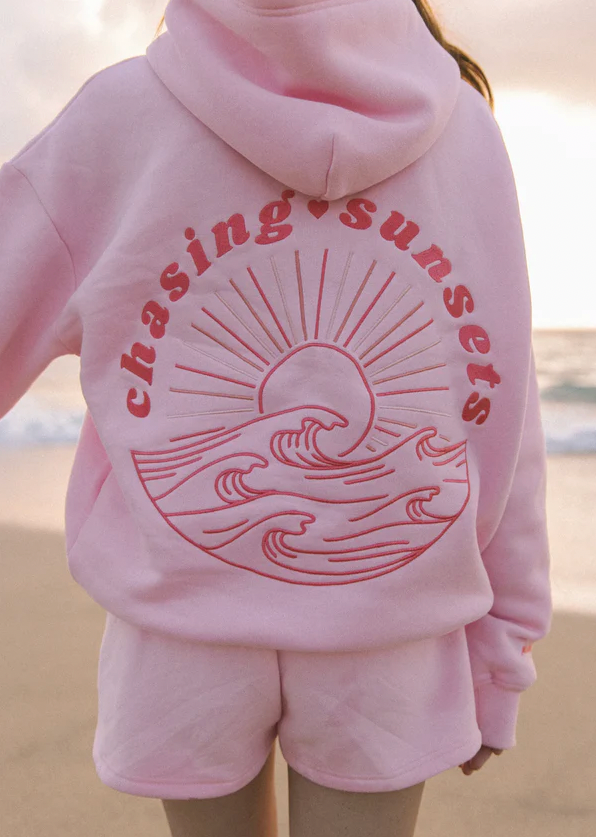 OceanGlow - Veste à capuche inspirée du coucher de soleil et de l'océan