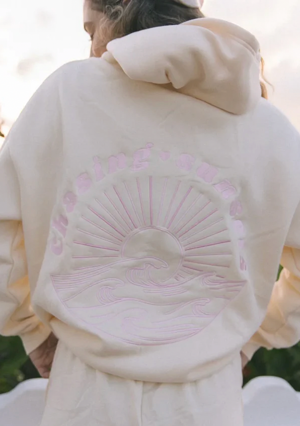 OceanGlow - Veste à capuche inspirée du coucher de soleil et de l'océan