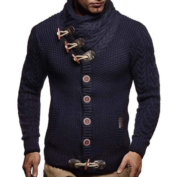 Kristian - Pull à col roulé avec boucles et poches
