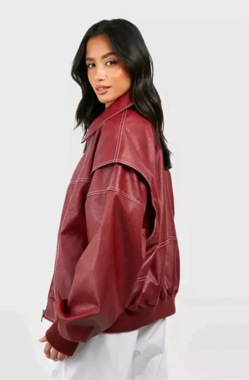 Vie | Veste surdimensionnée en cuir végétalien