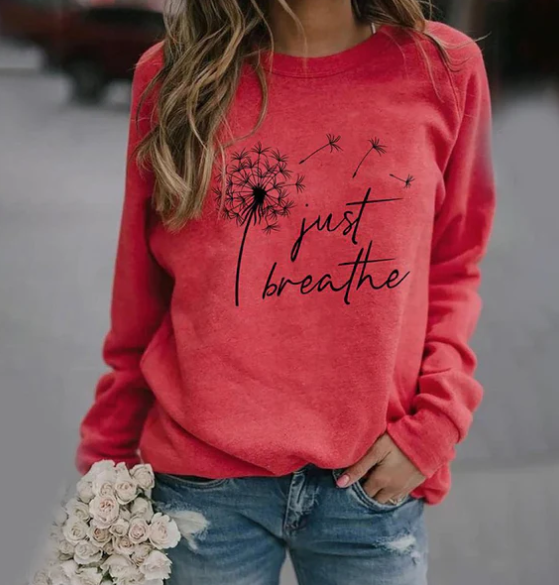 Il suffit de respirer | Sweat pissenlit graphique