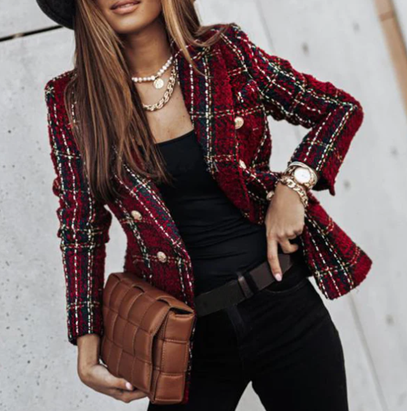Blazer à carreaux Janice