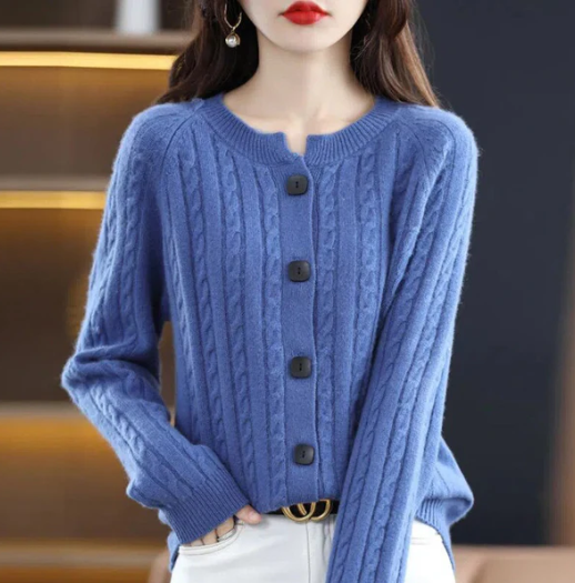 Cardigan en tricot torsadé Lani | Texture confortable, style intemporel