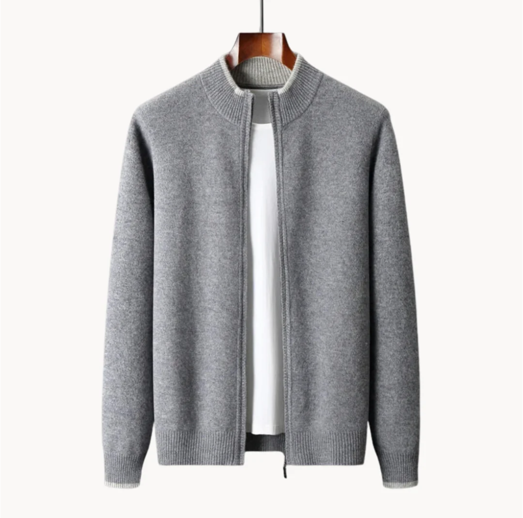 Dennis - Pull-over avec col côtelé et zip