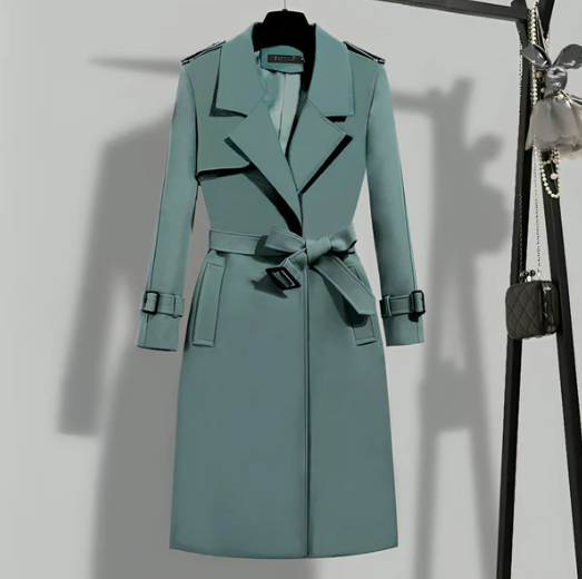 Manteau ceinturé à double boutonnage Rena
