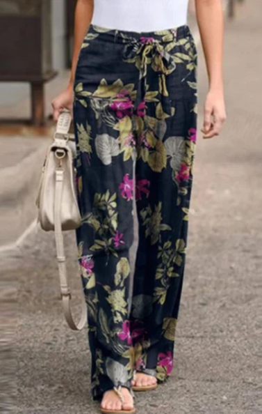 Pantalon large à imprimé floral Maria |