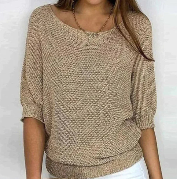Dianne | Pull tricoté à manches bouffantes