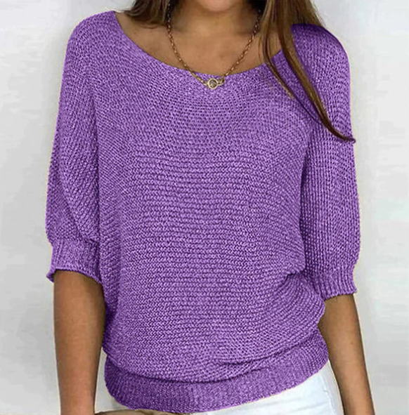 Dianne | Pull tricoté à manches bouffantes
