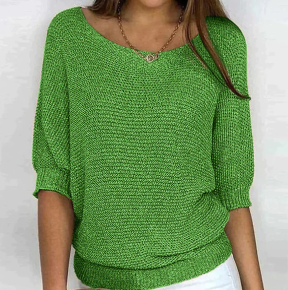 Dianne | Pull tricoté à manches bouffantes
