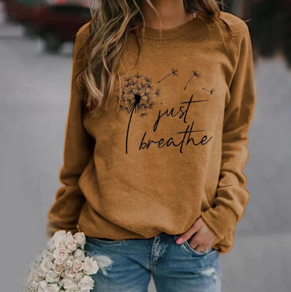 Il suffit de respirer | Sweat pissenlit graphique