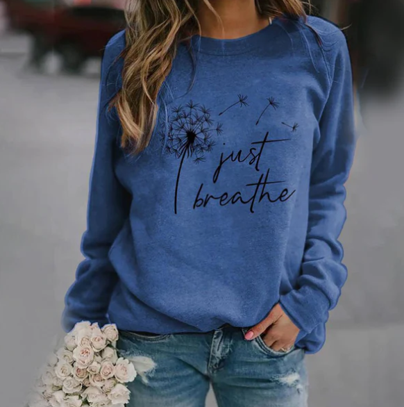 Il suffit de respirer | Sweat pissenlit graphique
