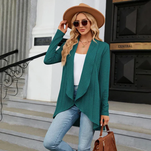Inah Chic | Cardigan ouvert drapé avec un attrait sans effort