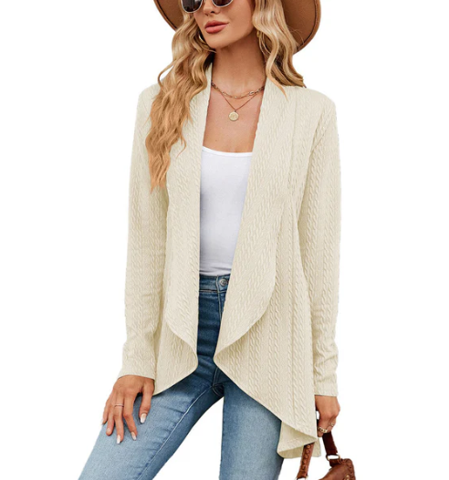 Inah Chic | Cardigan ouvert drapé avec un attrait sans effort