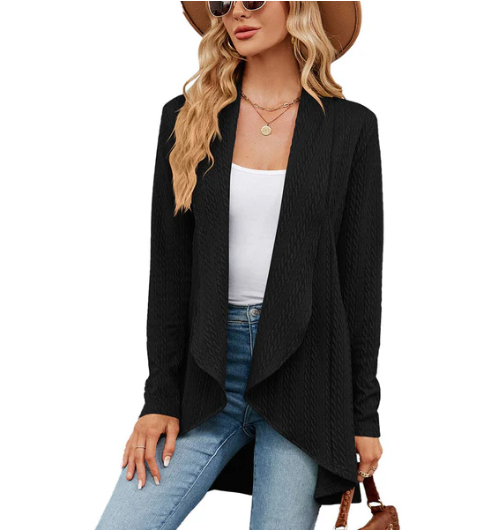 Inah Chic | Cardigan ouvert drapé avec un attrait sans effort