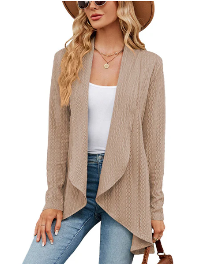 Inah Chic | Cardigan ouvert drapé avec un attrait sans effort