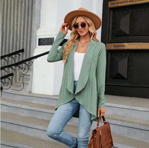 Inah Chic | Cardigan ouvert drapé avec un attrait sans effort
