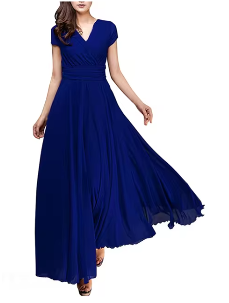 Robe de Soirée Longue à Décolleté en V Claire Glamour