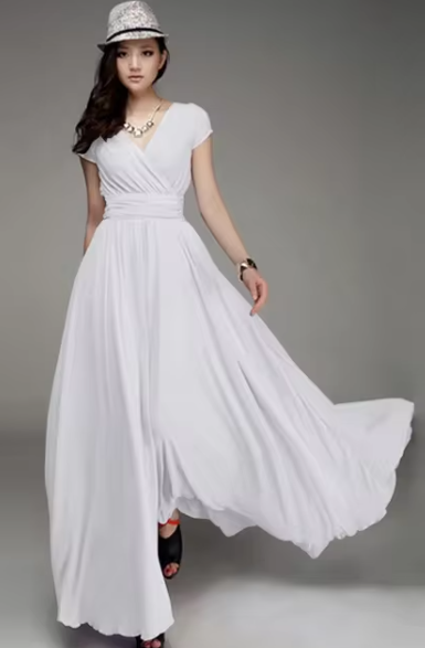 Robe de Soirée Longue à Décolleté en V Claire Glamour