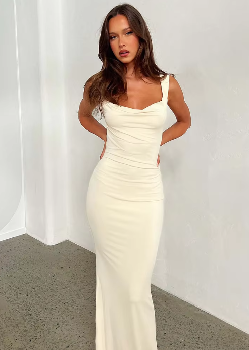 Trina | Robe dos nu à bretelles doubles