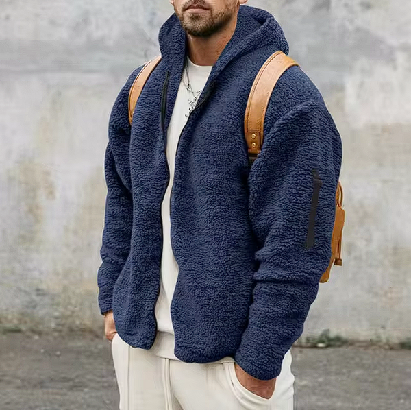 Veste à capuche en peluche teddy