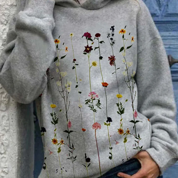 Veste à capuche élégante Leni avec détails floraux