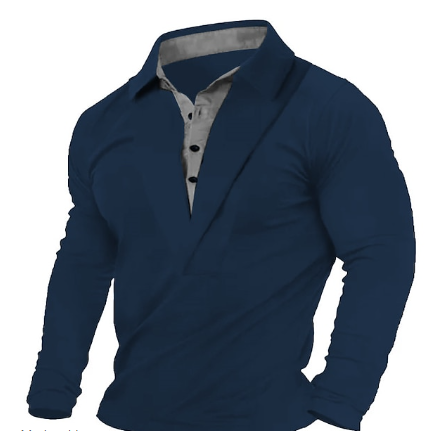 Sweat-shirt à manches longues slim-fit Conan avec col à boutons