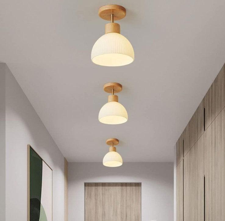 LumiTræ Lampe de Plafond LED Moderne – Élégance Naturelle et Éclairage Convivial