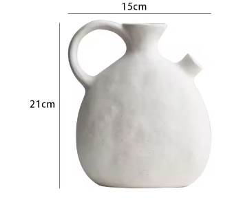 GlossyCharm - Vase en céramique texturée brillante