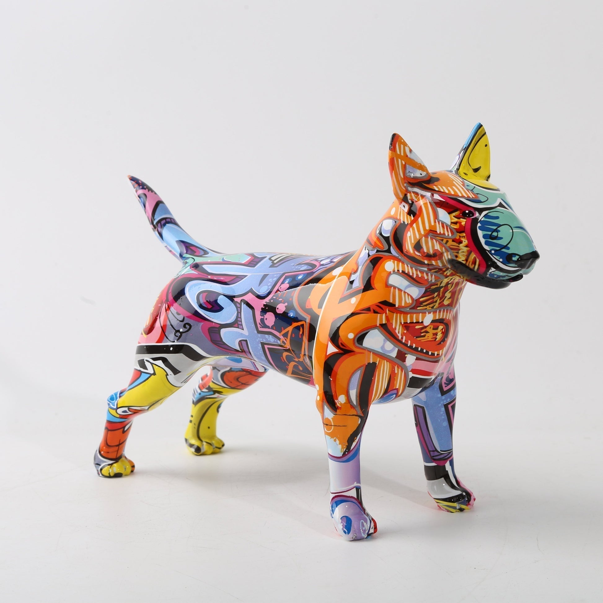 GraffiBull - Figurines décoratives de Bull Terrier vivant