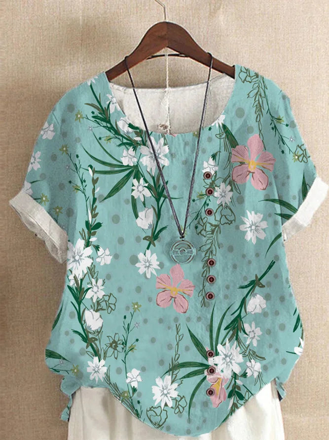 Elora - Chemisier élégant à imprimé floral pour femme