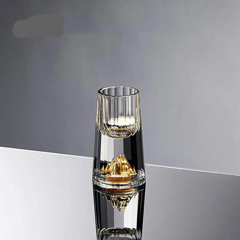 Auragold - Verre à shot Krystal avec vraies feuilles d'or