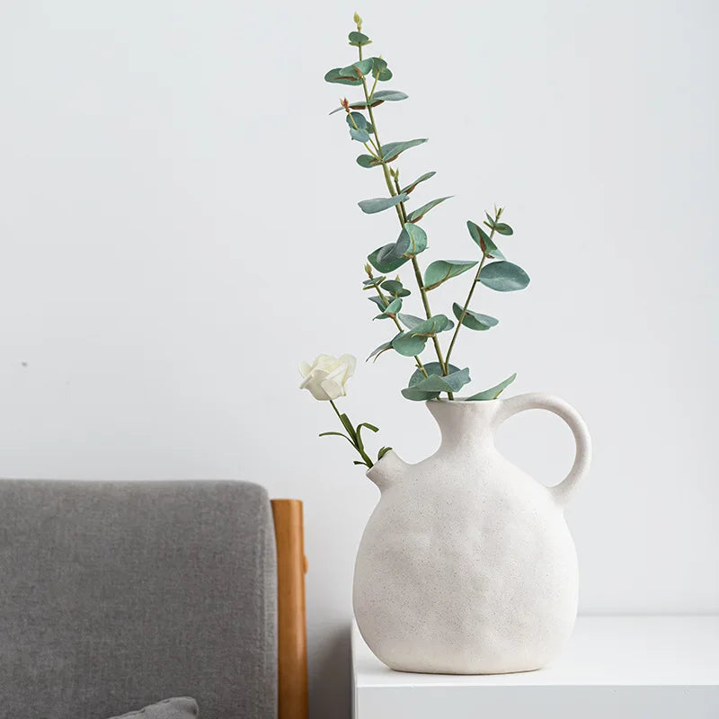 GlossyCharm - Vase en céramique texturée brillante