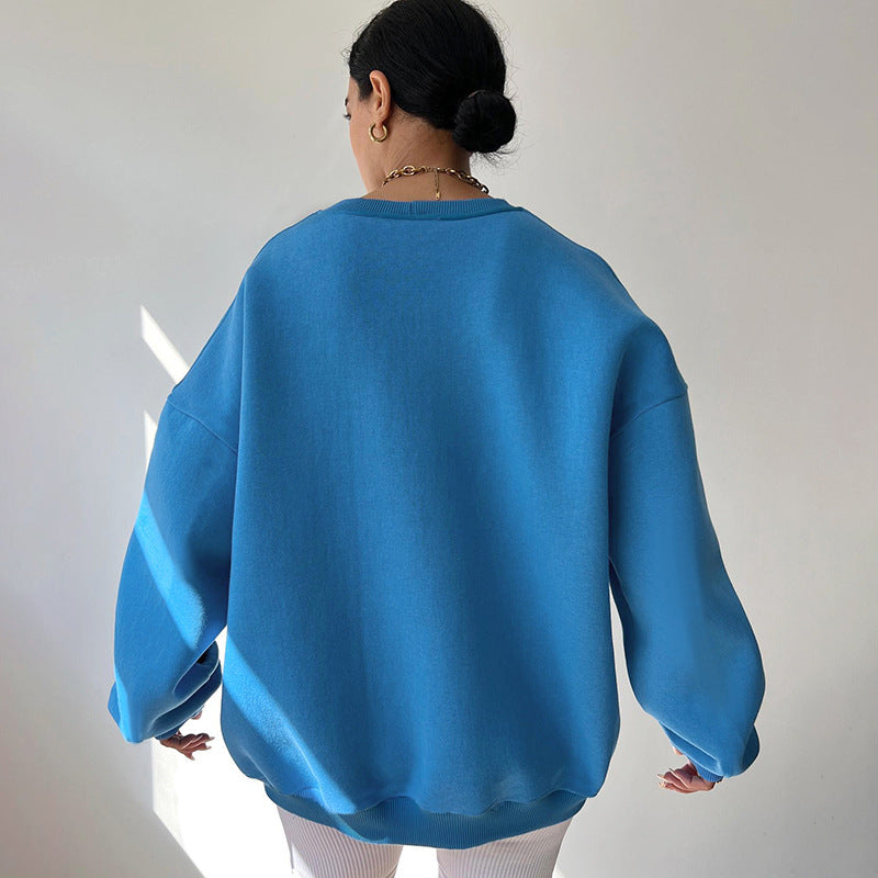 Mie - Pull surdimensionné à manches longues avec col rond