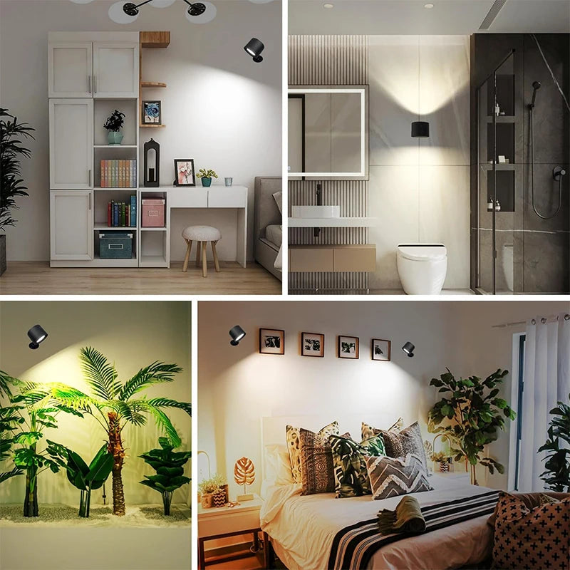 FlexiBeam - Projecteur LED portable avec télécommande et recharge USB