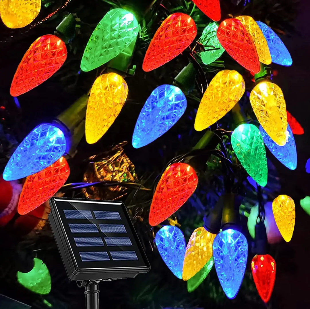 Guirlande lumineuse C6 à énergie solaire GlowLume - Créez une ambiance magique en plein air