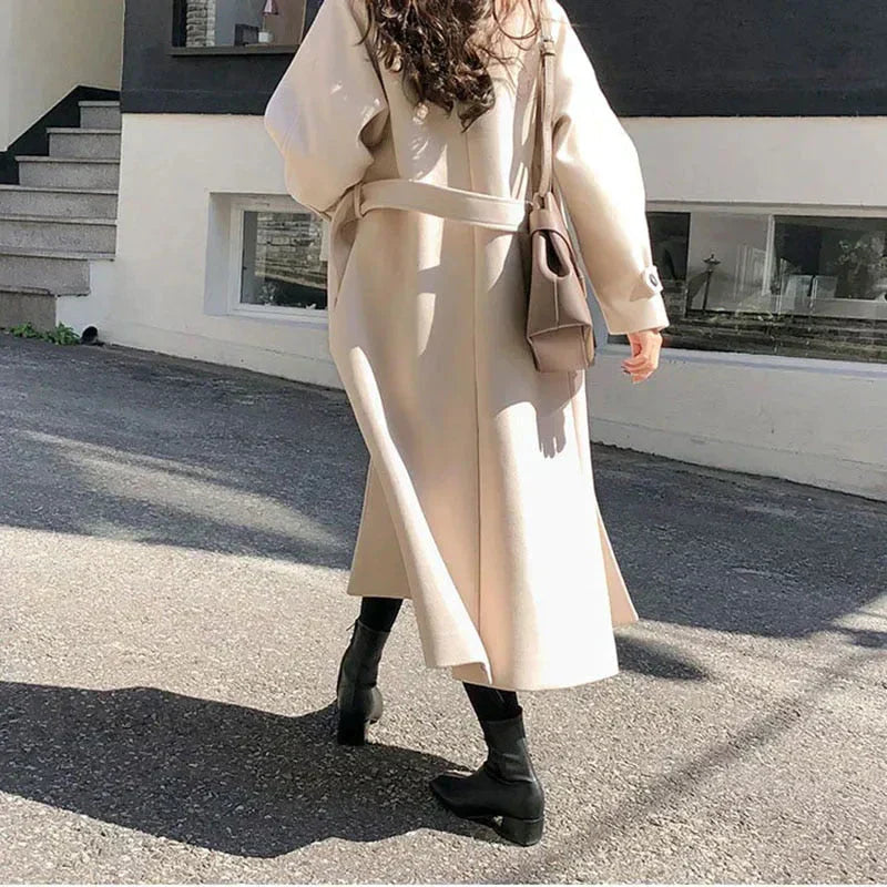Rosella - Manteau élégant avec ceinture en mélange de laine pour un style sans effort