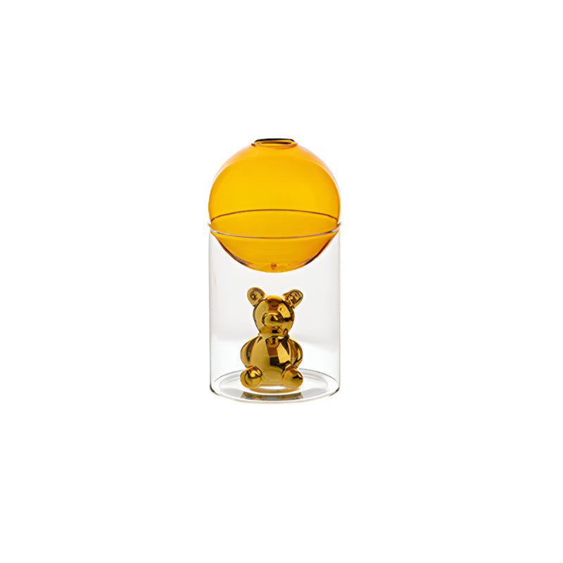 BearBliss - Ensemble de vases en verre décoratifs avec de charmantes figurines d'ours