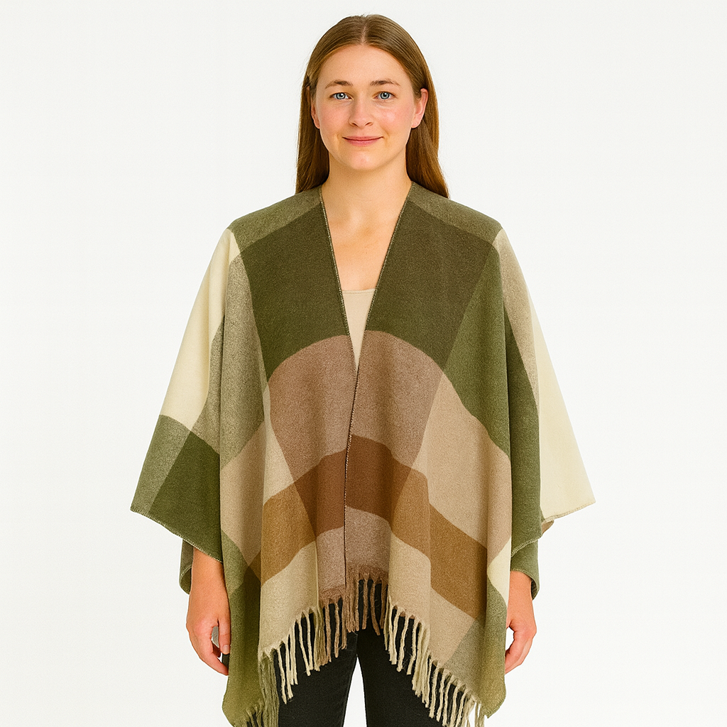 Selina | Cardigan géométrique avec écharpe et devant ouvert