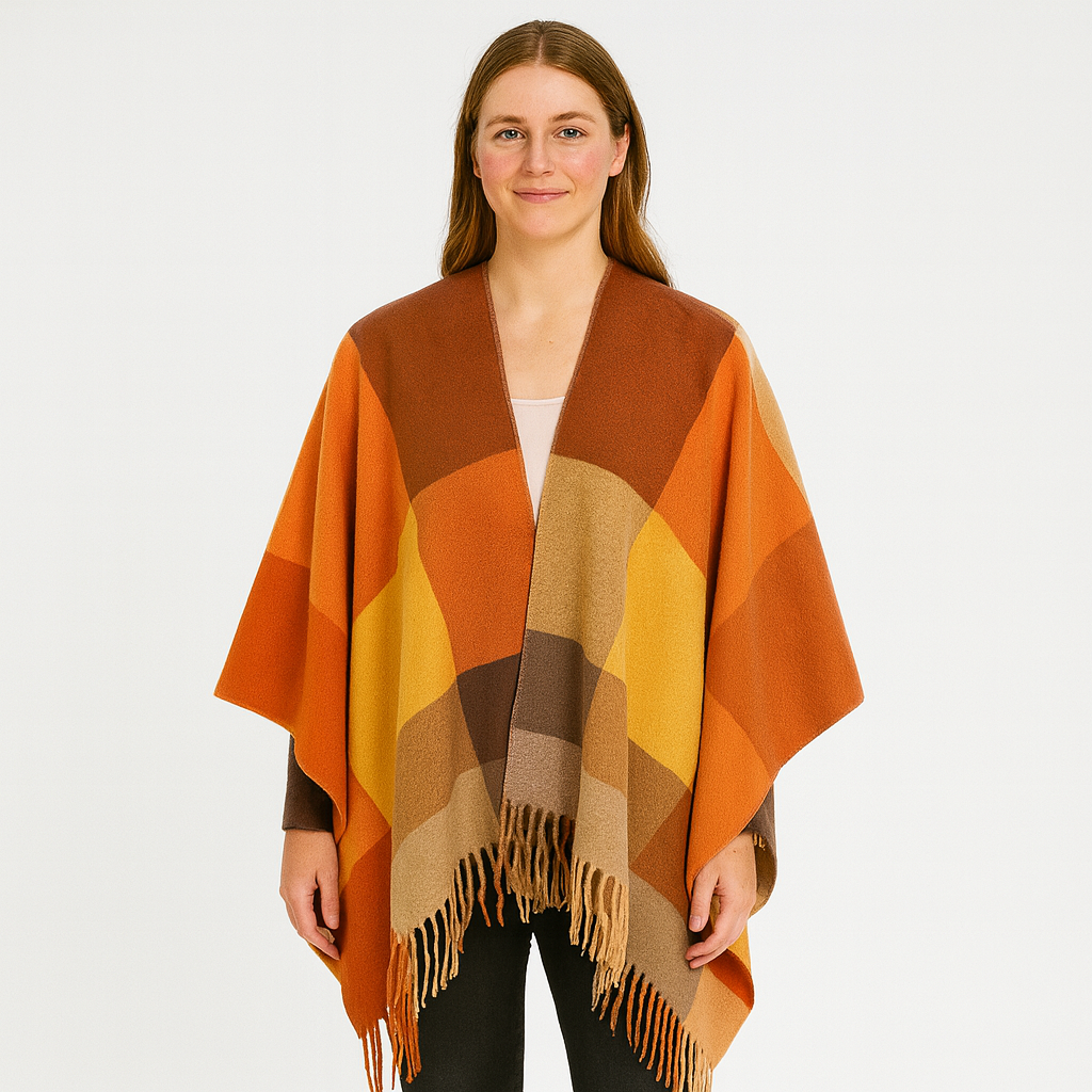 Selina | Cardigan géométrique avec écharpe et devant ouvert