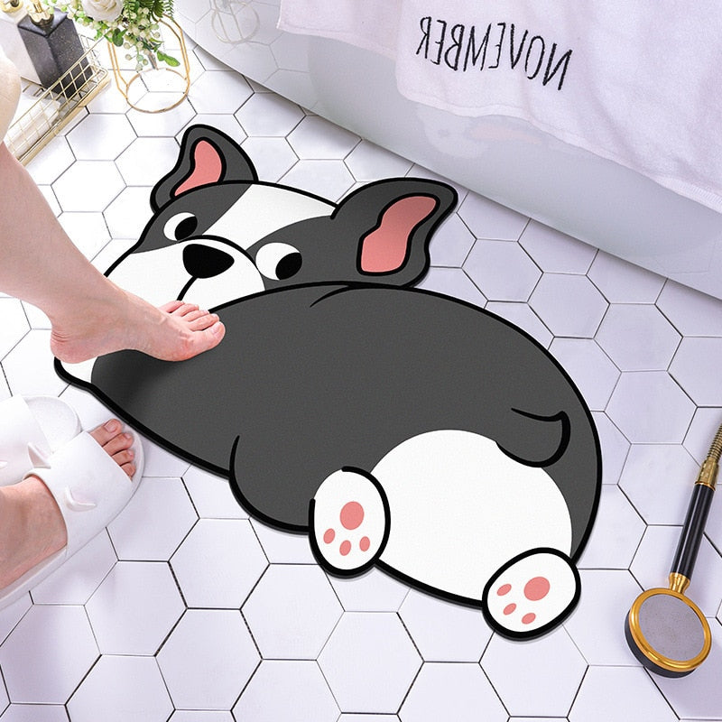 PawSoft - Tapis de bain charmants et élégants avec thème animalier