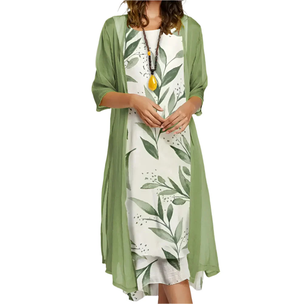 Robe à Col Ronde Liva pour Femmes au Design Léger et Élégant