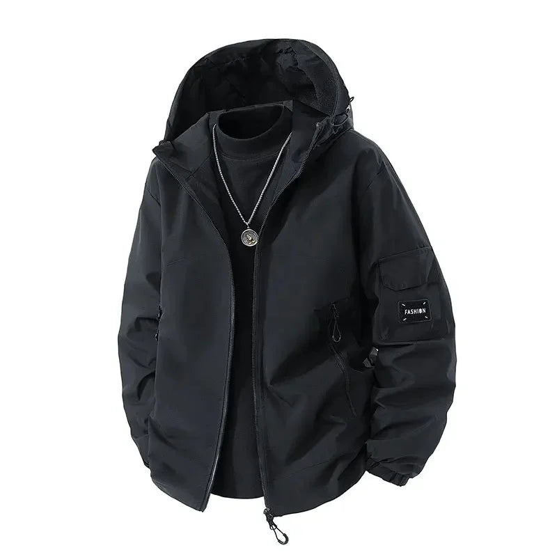 Veste de ski d'hiver pour homme avec capuche | Taille plus