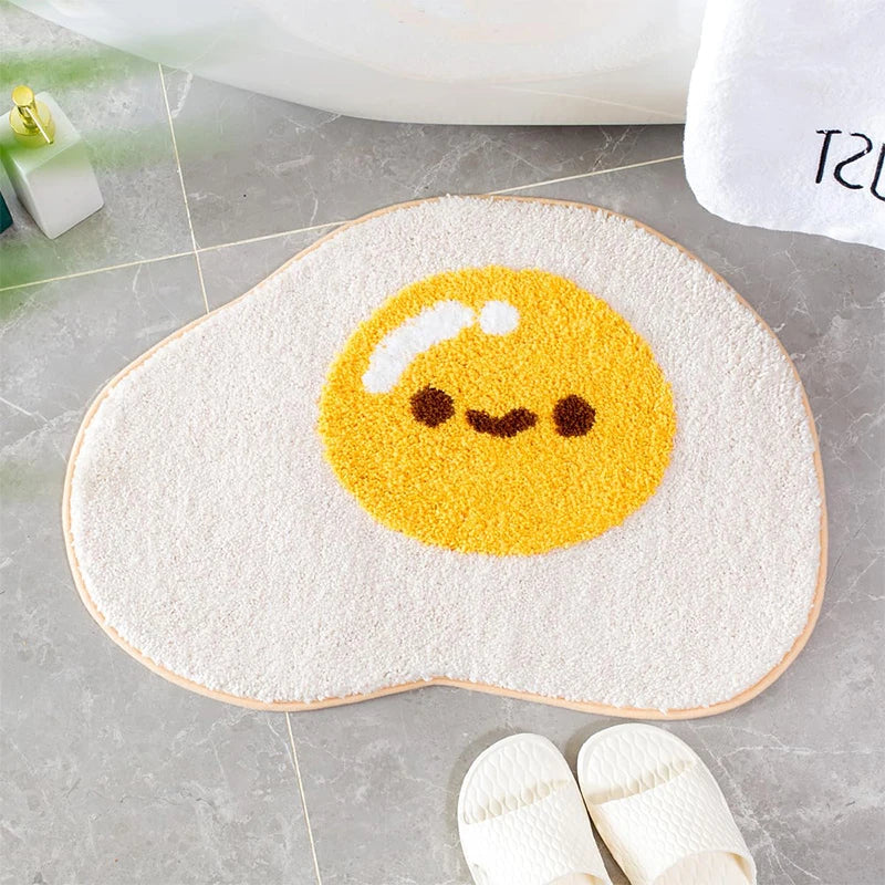 SunnySide Up - Tapis de bain en bande dessinée œuf au plat doux