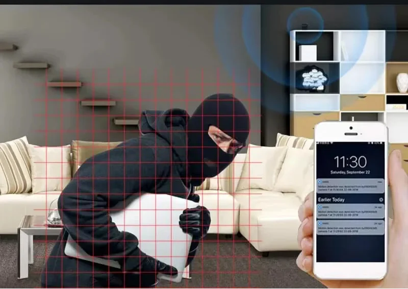 Mini caméra WiFi – Caméra de surveillance sans fil pour une utilisation intérieure et extérieure