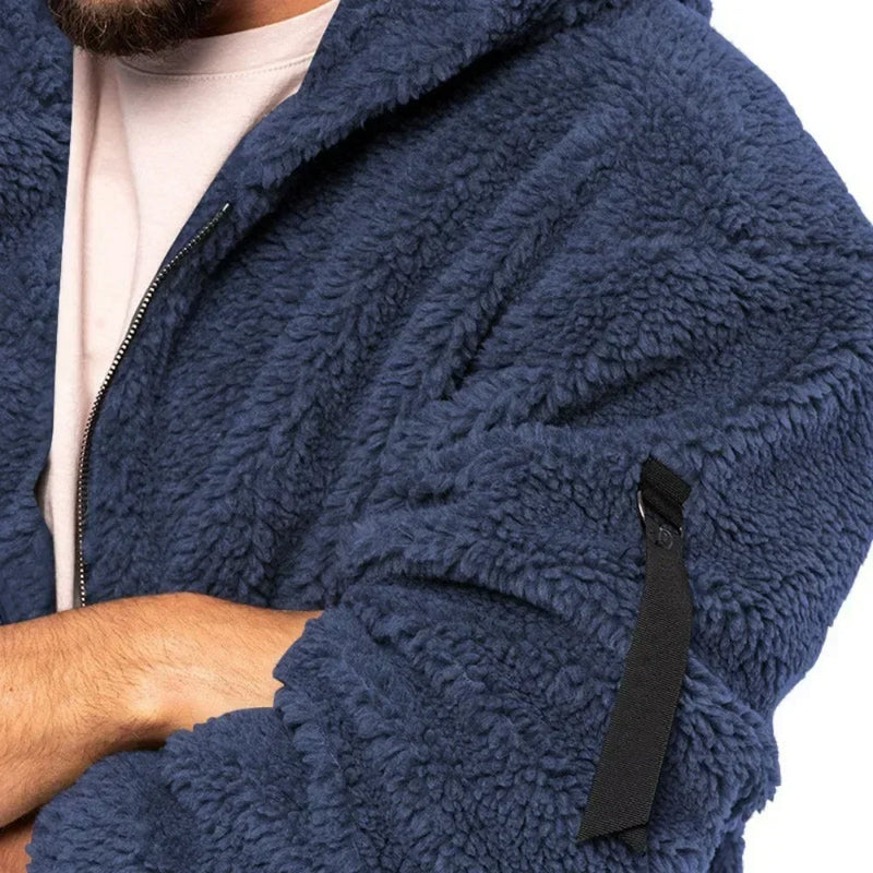 Veste à capuche en peluche teddy