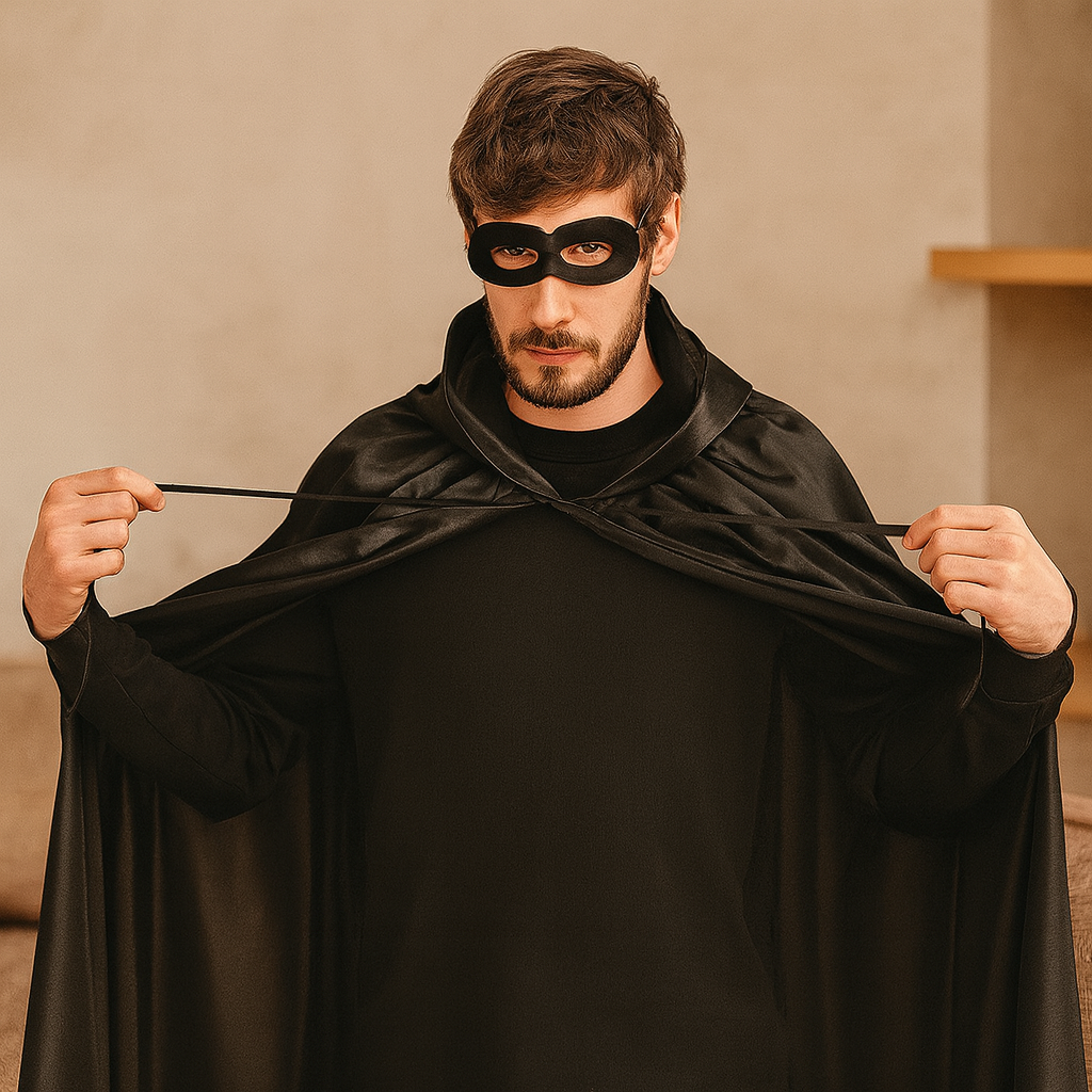 Cape gothique ShadowVeil – Cape à capuche noire avec fente pour femmes et hommes