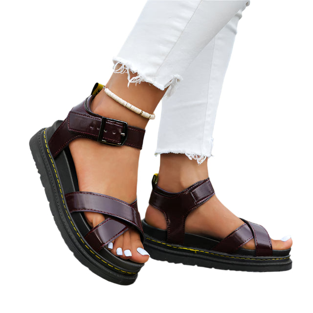Chloé - Sandales à plateforme et brides croisées pour femme
