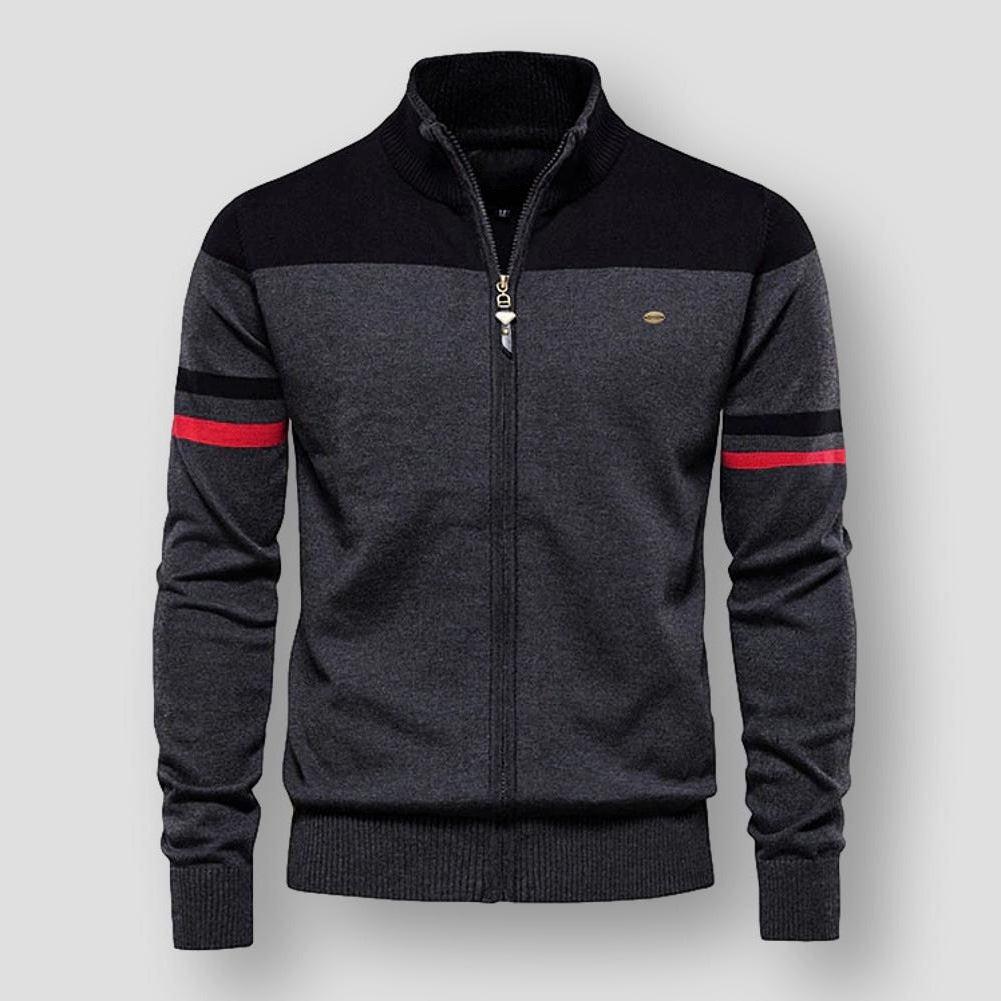 Gilet zippé à col montant moderne Thomas