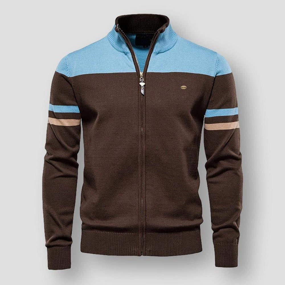 Gilet zippé à col montant moderne Thomas